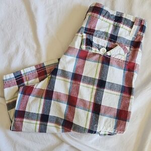 🟡 ARIZONA Boys Plaid Adjustable Cargo Shorts 16